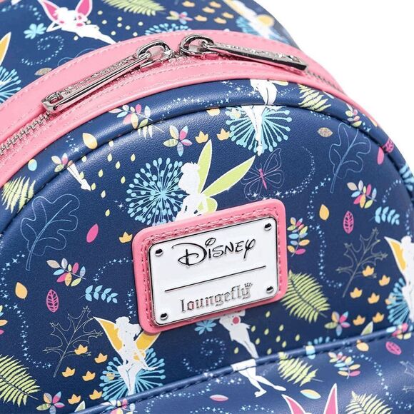Loungefly Disney Peter Pan PINK Tinkerbell Glow In The Dark Mini Backpack - Picture 3 of 8